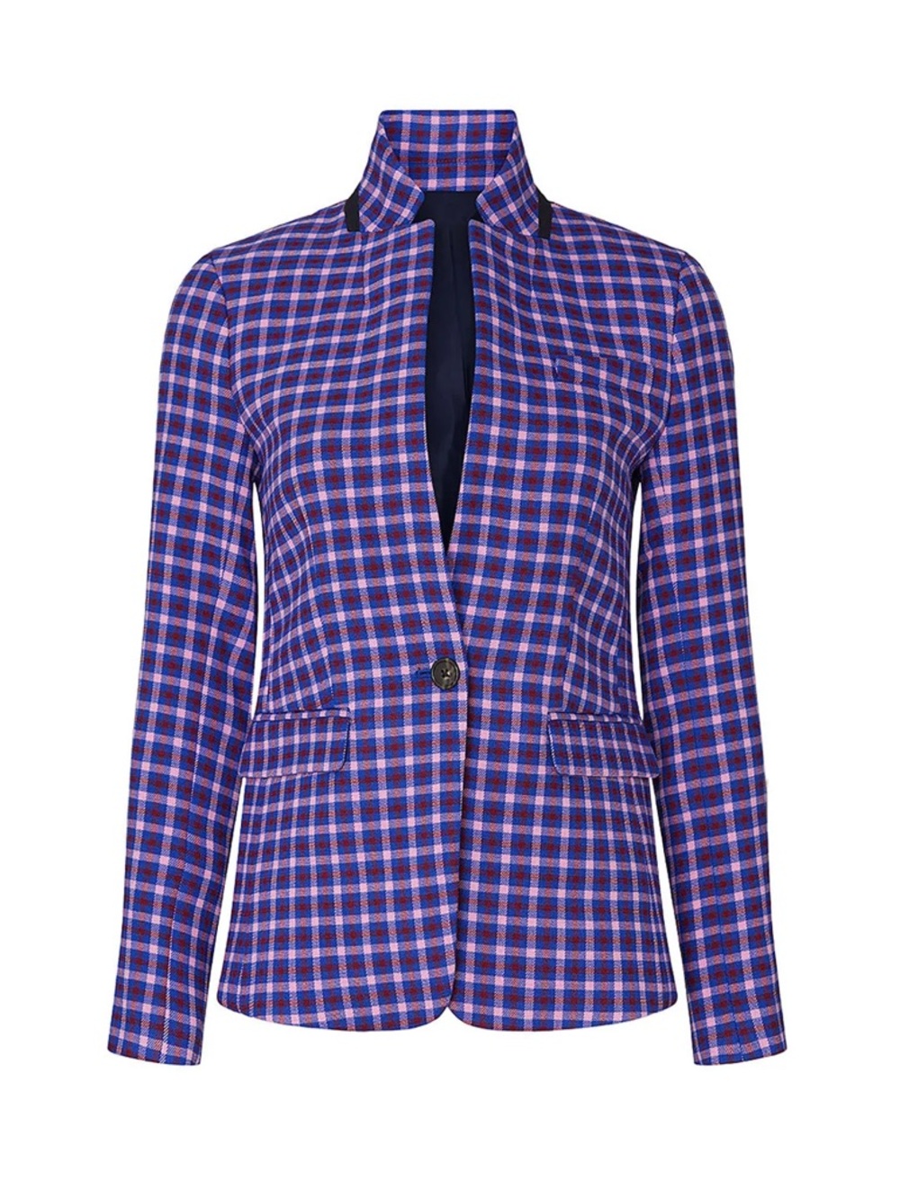 J. Crew Regent Blazer in Plaid Royal Petunia Size 12